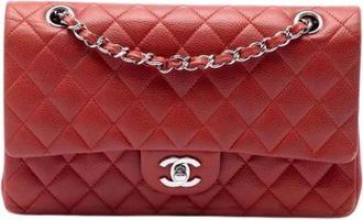 Chanel Pre-owned Vintage Double Flap Shoulder Bag - Dames - Vintage Schoudertas - Rood - ONE Size - Leer - Vintage