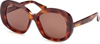 Max Mara MM0087 EDNA 52E Womens Sunglasses Tortoiseshell Size 55