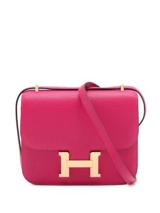 Herm&egrave;s 2021 Mini Chevre Mysore Constance 18 crossbody bag - Rosa