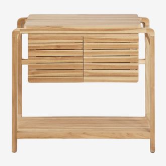 Sklum Conjunto De Mueble De Ba&ntilde;o En Madera De Teca Bradley Sklum