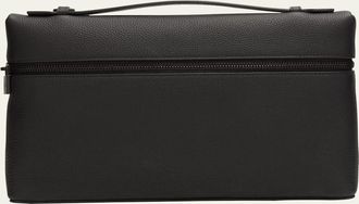 Loro Piana Mens Leather Pouch Bag