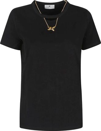 Elisabetta Franchi Mujer, Camisetas, Negro, Talla: M