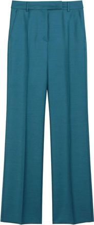 Max Mara Pantalone Lungo - Dames - Wijde Broeken - Blauw - M - Broeken