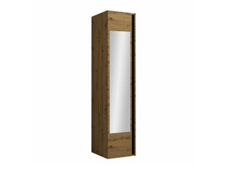 Mirjan24 Mobilier1 - Armario Hartford 370, Roble Artisan + Negro, 186x40x44cm, N&uacute;mero De Estantes: 0
