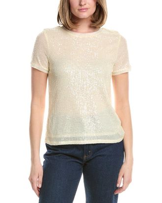 Anne Klein Banded Sequin T-Shirt