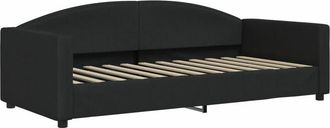 vidaXL Sofá cama sin colchón tela negro 90x200 cm Vidaxl