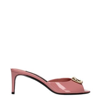 Dolce & Gabbana Pink Leather Stiletto Heel Womens Sandals