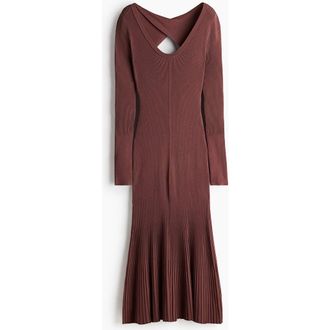 H&M Twist-detail Dress in Brown at Nordstrom, Size X-Small