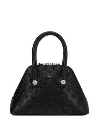 Philipp Plein Borsa a mano Majestic piccola con monogramma - Nero