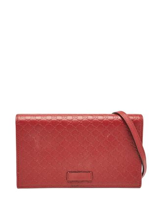 Gucci leather Microguccissima-pattern wallet - women - Calf Leather - One Size - Red