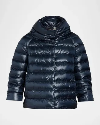 Herno Iconico Piumino Sofia Water-Resistant Nylon Ultralight Puffer Jacket