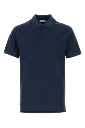 Burberry Navy Blue Piquet Polo