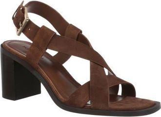 Nordstrom Kalindi Cross Strap Sandal in Brown Brick at Nordstrom, Size 5.5