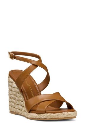 Stuart Weitzman Alyssa Ankle Strap Wedge Sandal in Boho Tan at Nordstrom, Size 5.5
