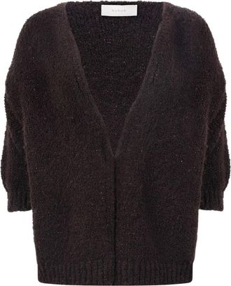 Nukus Nukus - Jip Cardigan Lurex - Dames - Truien - Bruin - Maat: XL