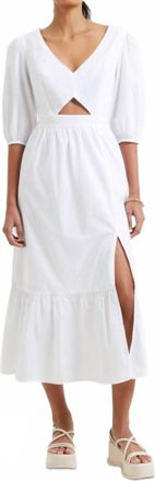 French Connection Rhodes Conscious Cotton Midi Dress In White