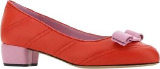 Ferragamo Womens Signature Vara Bow Detail Pumps In Red