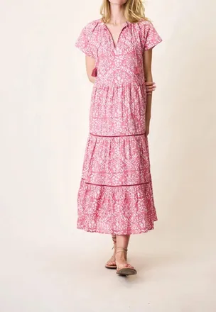 Marea Breakers Dress In Faded Rose Lace Floral