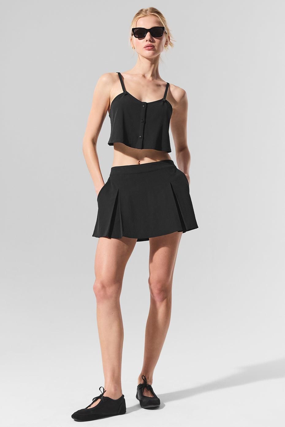 Alo Yoga | Polar Fleece Wintry Mix Skirt in Charcoal Green