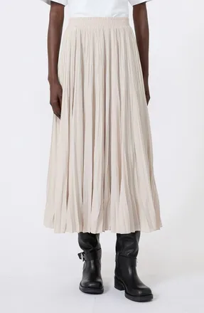 Max Mara Pliss&eacute; Skirt in Ivory at Nordstrom, Size Small