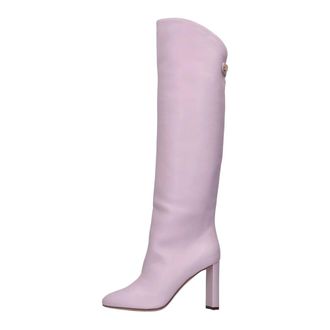 Maisons Skorpios Adriana Leren Laarzen - Dames - Laarzen met Hak - Roze - 40 EU - Leer - Schoenen