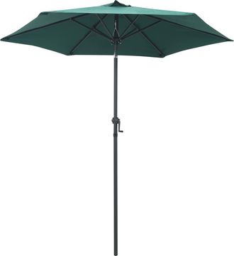 vidaXL Sombrilla De Aluminio Verde 200x224 Cm Vidaxl