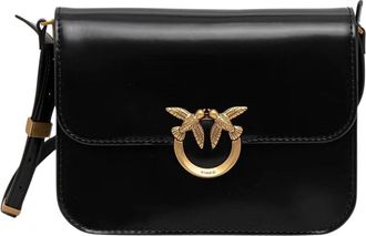 Pinko Crossbody Bag - Dames - Schoudertassen - Zwart - ONE Size - Leer - Tassen