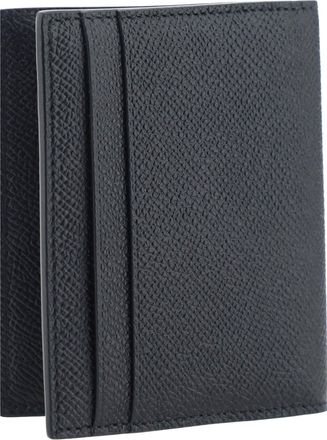 Ferragamo Mens Revival Card Holder Black Calf Leather Bos Taurus Wallet