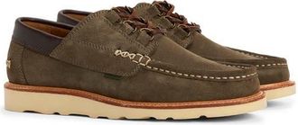 Barbour Murtun Lugged Lace-Up Shoe in Moss Grey Suede at Nordstrom, Size 10
