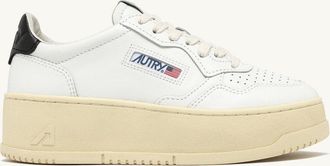 Autry SNEAKERS MEDALIST PLATFORM IN PELLE COLORE BIANCO E NERO