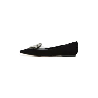 Cesare Gaspari Schoenen, Dames, Zwart, 39 EU, Leer, Elegante Flat Sole Ballerinas - Zwart