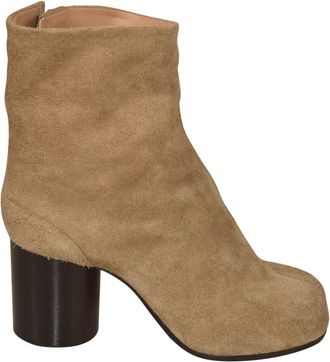 Maison Margiela Tabi Ankle Boot - Dames - Laarzen met Hak - Beige - 39 1/2 EU - Leer - Schoenen
