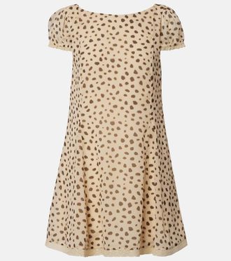 Poss&eacute; Priscilla animal-print silk minidress