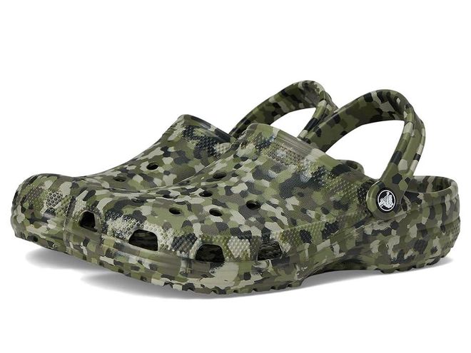 Crocs Classic Marbled Tie-Dye Clog Clog Shoes Black Sand/Multi : Mens ...