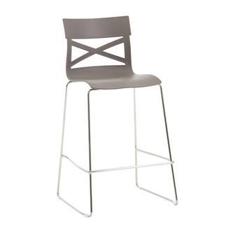 Siediti Fuori e Dentro Taburete de cocina de resina con fibra de vidrio t&oacute;rtola