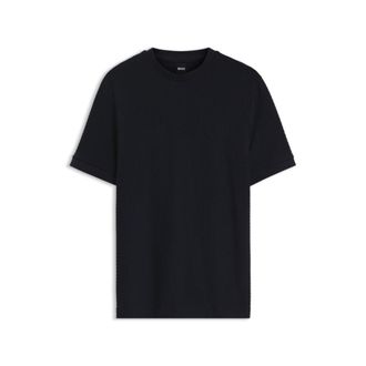 BOSS Cotton T-shirt with geometric texture