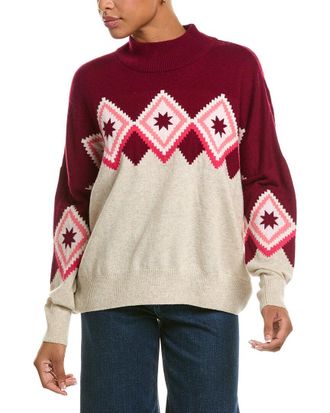 Brodie Poppy Fairisle Wool & Cashmere-Blend Sweater
