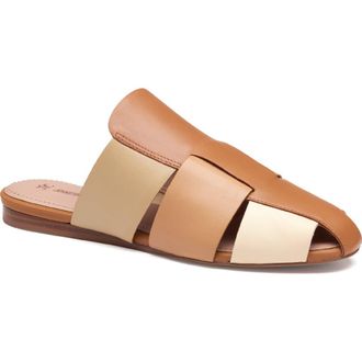Johnston & Murphy Claire Leather Fisherman Mule Sandal in Tan Multi Nappa Leather at Nordstrom, Size 9.5