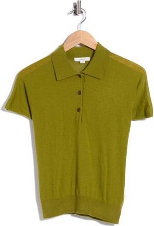 Vince Short Sleeve Wool Blend Polo Sweater in Herbaria at Nordstrom Rack, Size X-Small