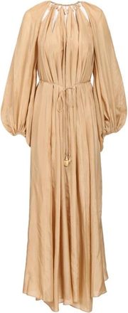 Zimmermann Maxi Jurk - Dames - Maxi kleedjes - Beige - M - Kleedjes