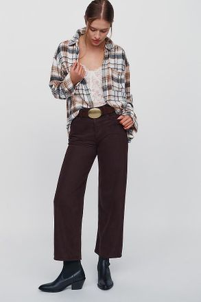 A Gold E Ren High Rise Wide Leg Cropped Jeans
