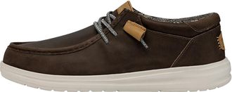HeyDude Hey Dude Wally Grip Craft Leather Urban Shoes Mangrey Grey