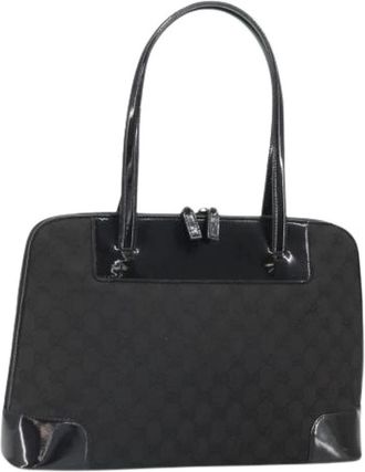 Gucci Pre-owned Canvas Schoudertas - Dames - Vintage Schoudertas - Zwart - ONE Size - Vintage