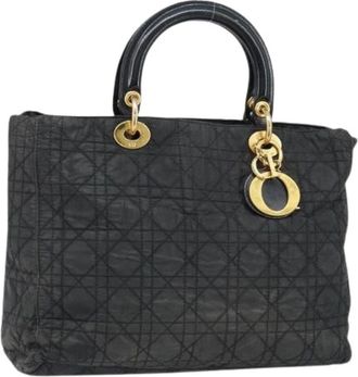 Dior Pre-owned Handbags, female, Black, Size: ONE SIZE Pre-owned Nylon Hand Bag