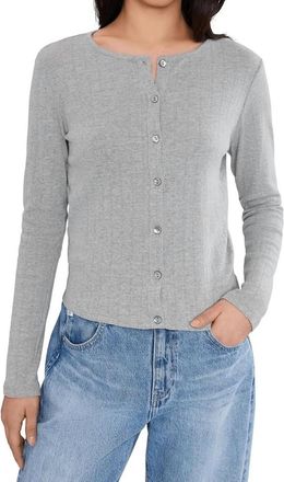 Michael Stars Mackenzie Crew Neck Top In Heather Grey