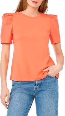 Ted Baker Puff Sleeve Top in Living Coral at Nordstrom Rack, Size X-Small