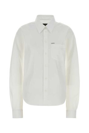 Dsquared2 White Logo Full Sleeves Shirt