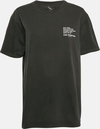 The Kooples Black Logo Print Jersey Crew Neck T-Shirt