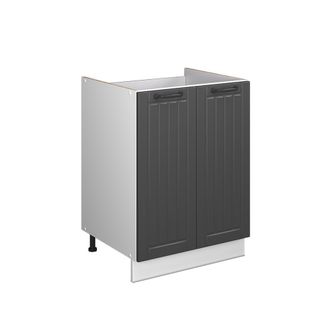 Vicco Mueble Bajo Para Fregadero Fame-line, Gris Oscuro/blanco, 60 Cm, Vicco