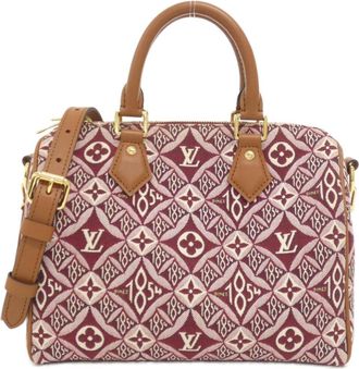 Louis Vuitton Bordeaux Jacquard Boston Bag (Pre-Owned)